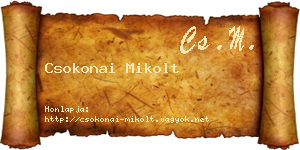 Csokonai Mikolt névjegykártya